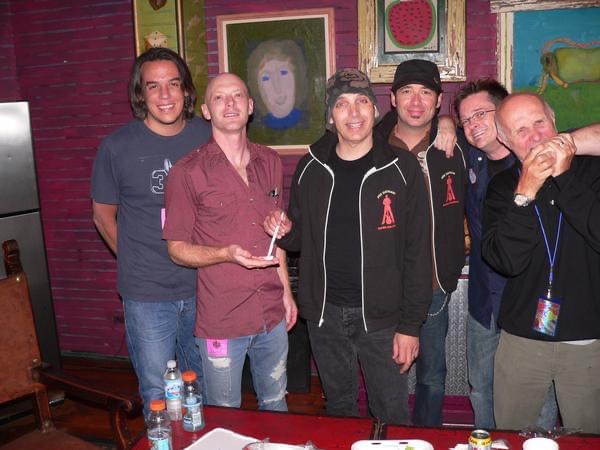 With Joe Satriani and his band